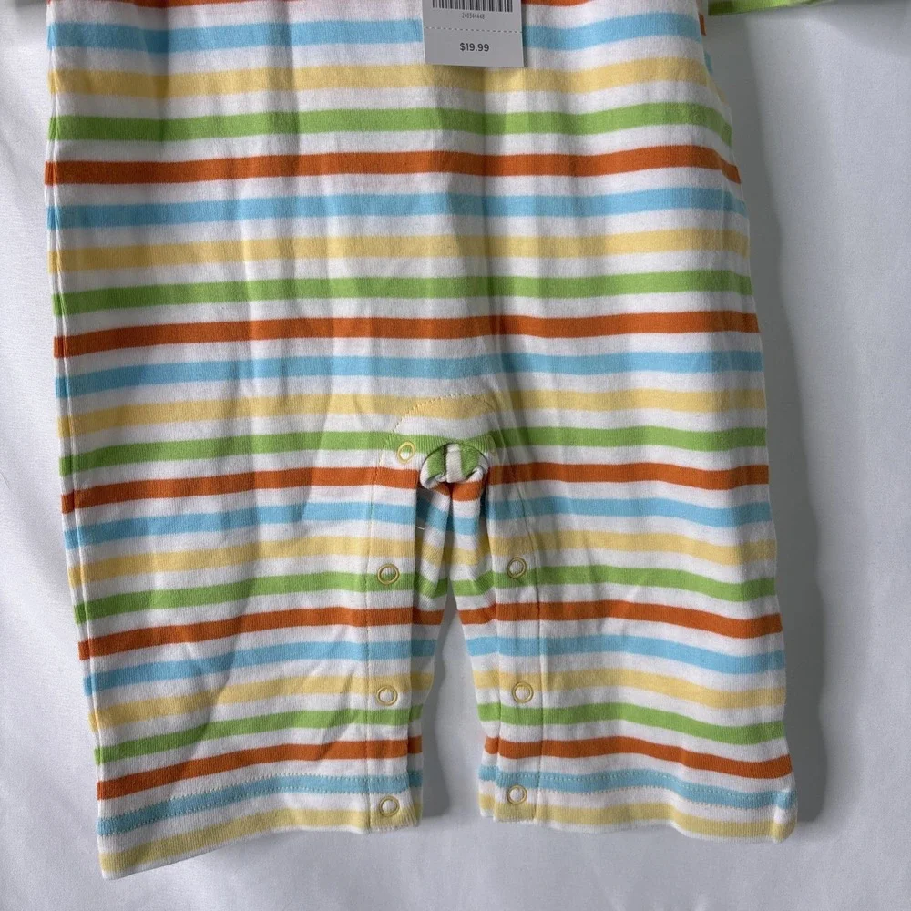 Gymboree‎ 2007 One Piece 3-6mos Crab Snap Striped Short Sleeve Pant Outfit NEW